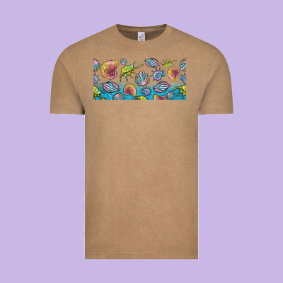Sea Shells Vintage Tee Designed By Tumblerdesignbyshophia