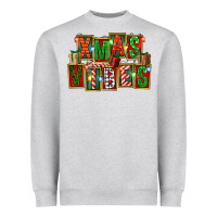 Heather Grey Christmas xmas vibes Heavyweight Sweatshirt - FaDigitalArtStudio