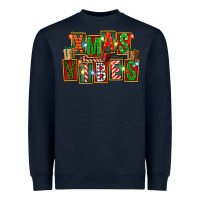 Navy Christmas xmas vibes Heavyweight Sweatshirt - FaDigitalArtStudio