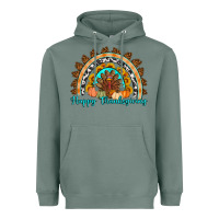 Sage Happy thanksgiving rainbow Heavyweight Hoodie - Artiststas