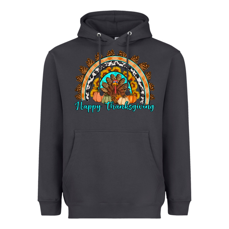 Happy Thanksgiving Rainbow Heavyweight Hoodie by Artiststas | Teevron
