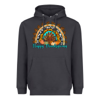 Smoke Happy thanksgiving rainbow Heavyweight Hoodie - Artiststas
