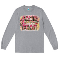 Faith Over Fear Breast Cancer 12 Inches 300 Dpi Long Sleeve Tee | Teevron