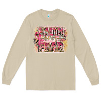 Mushroom faith over fear breast cancer 12 inches 300 dpi Long Sleeve Tee - CowGirlArtShop