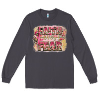 Smoke faith over fear breast cancer 12 inches 300 dpi Long Sleeve Tee - CowGirlArtShop