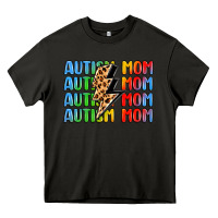 Asphalt autism mom lightning bolt Heavy Core Tee - LillyAllenDesigns