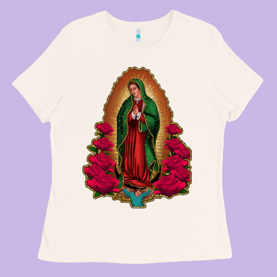 Our Lady Of Guadalupe Ladies Tee Designed By Jasminsmagicworld