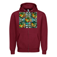 Burgundy summer fruits Zipper Hoodie - CowhideDigitalArt