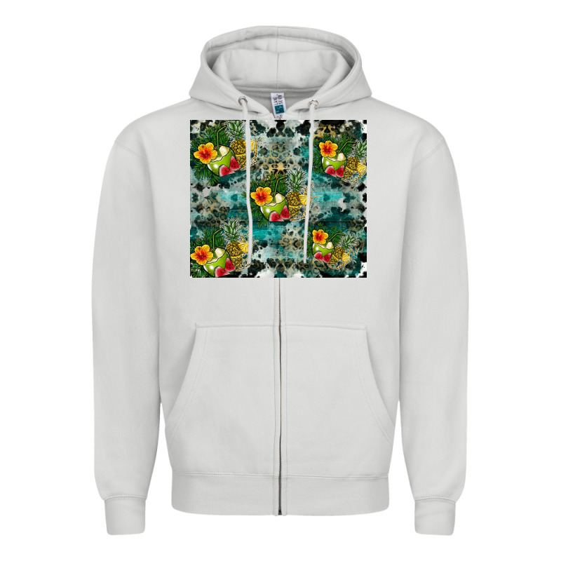 Summer Fruits Zipper Hoodie by CowhideDigitalArt | Teevron