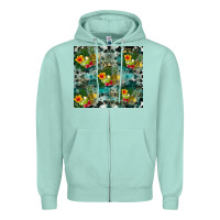 Seafoam summer fruits Zipper Hoodie - CowhideDigitalArt