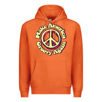 Carrot Make America Groovy Again Peace Sign 70S Retro Premium Hoodie - lanVoArt