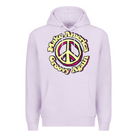Lilac Make America Groovy Again Peace Sign 70S Retro Premium Hoodie - lanVoArt