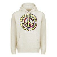 Oatmeal Heather Make America Groovy Again Peace Sign 70S Retro Premium Hoodie - lanVoArt