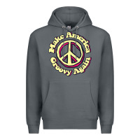 Rock Make America Groovy Again Peace Sign 70S Retro Premium Hoodie - lanVoArt