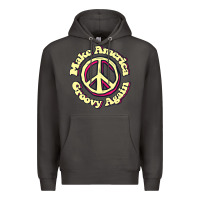 Smoke Make America Groovy Again Peace Sign 70S Retro Premium Hoodie - lanVoArt