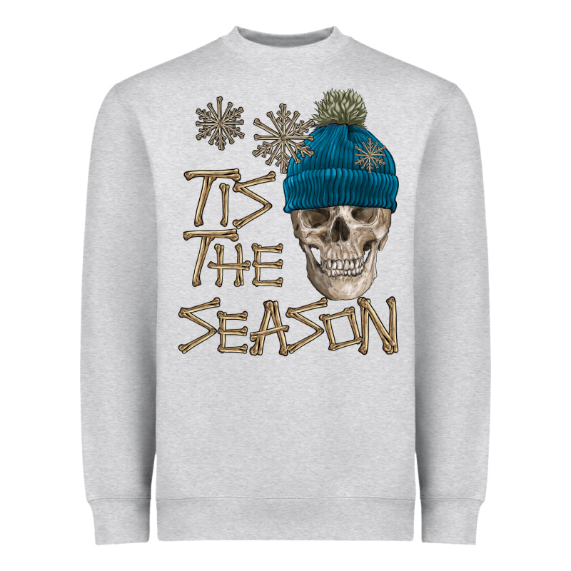 Skull Tis The Season Winter Heavyweight Sweatshirt by FaDigitalArtStudio | Teevron