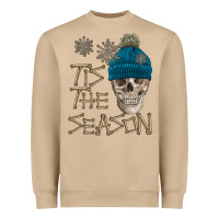 Mushroom skull tis the season winter Heavyweight Sweatshirt - FaDigitalArtStudio
