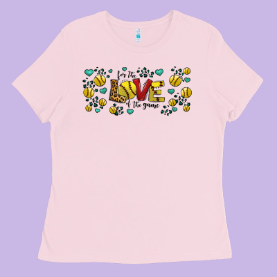For The Love Of The Game Softball Ladies Tee Designed By Jasminsmagicworld