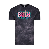 Cloud Black Cancer Faith Cross Vintage Tee - HowdyJamesFarm