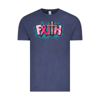 Vintage Denim Cancer Faith Cross Vintage Tee - HowdyJamesFarm