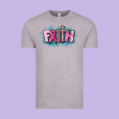Cancer Faith Cross Vintage Tee Designed By Howdyjamesfarm