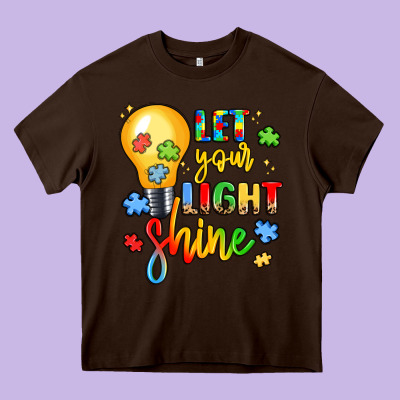 Let Your Light Shine Heavy Core Tee Designed By Lillyallendesigns