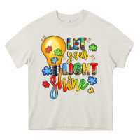 Cream let your light shine Heavy Core Tee - LillyAllenDesigns