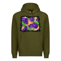 Army Green halloween spooky bat background Premium Hoodie - BundleAndBundleShop