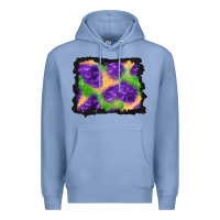 Colony Blue halloween spooky bat background Premium Hoodie - BundleAndBundleShop