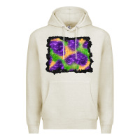 Oatmeal Heather halloween spooky bat background Premium Hoodie - BundleAndBundleShop