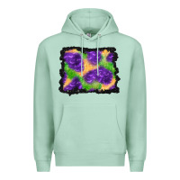 Seafoam halloween spooky bat background Premium Hoodie - BundleAndBundleShop