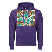 Cloud Purple gemstone bull skull leopard Vintage Hoodie - TumblerDesignByShophia