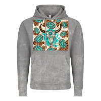 Cloud Rock gemstone bull skull leopard Vintage Hoodie - TumblerDesignByShophia
