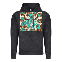 Vintage Black gemstone bull skull leopard Vintage Hoodie - TumblerDesignByShophia