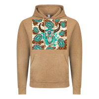 Vintage Camel gemstone bull skull leopard Vintage Hoodie - TumblerDesignByShophia
