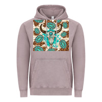 Vintage Zinc gemstone bull skull leopard Vintage Hoodie - TumblerDesignByShophia