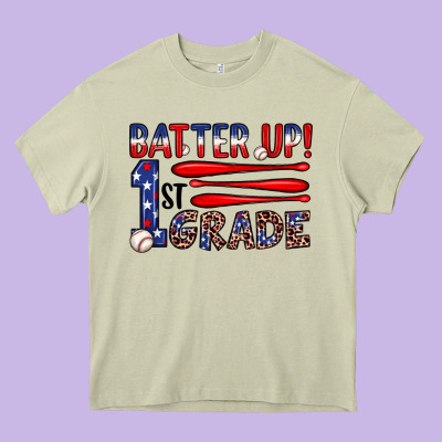 Batter Up 1st Grade Heavy Core Tee Designed By Jahusdesignshop