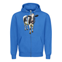 True Royal Holstein Bull Zipper Hoodie - LillyAllenDesigns