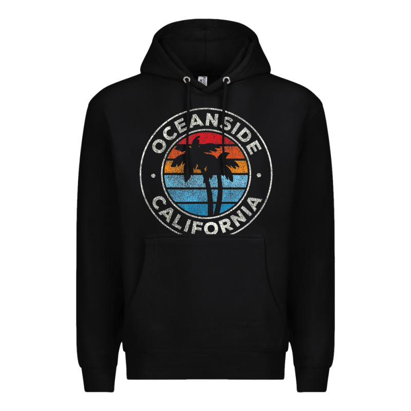 Oceanside California Ca Vintage Retro 70s Premium Hoodie by lanVoArt | Teevron