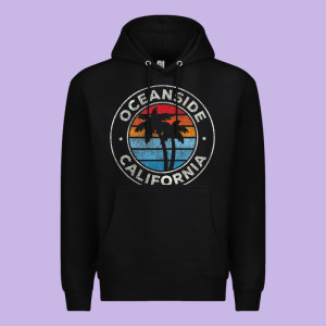 Oceanside California Ca Vintage Retro 70s Premium Hoodie Designed By Lanvoart