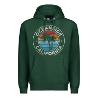 Sports Green Oceanside California Ca Vintage Retro 70S Premium Hoodie - lanVoArt