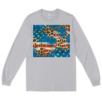 Moon Dust leopard glitter american flag Long Sleeve Tee - CowGirlArtShop
