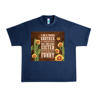 Navy i am a proud brother Urban Heavy Tee - TumblerDesignByShophia
