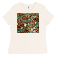 Bone tiger cowhide tumbler Ladies Tee - BarkalooDesign