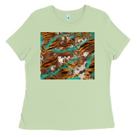 Matcha tiger cowhide tumbler Ladies Tee - BarkalooDesign