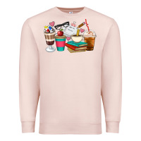 Pale Pink Teacher Coffee Cups Premium Sweatshirt - Artiststas