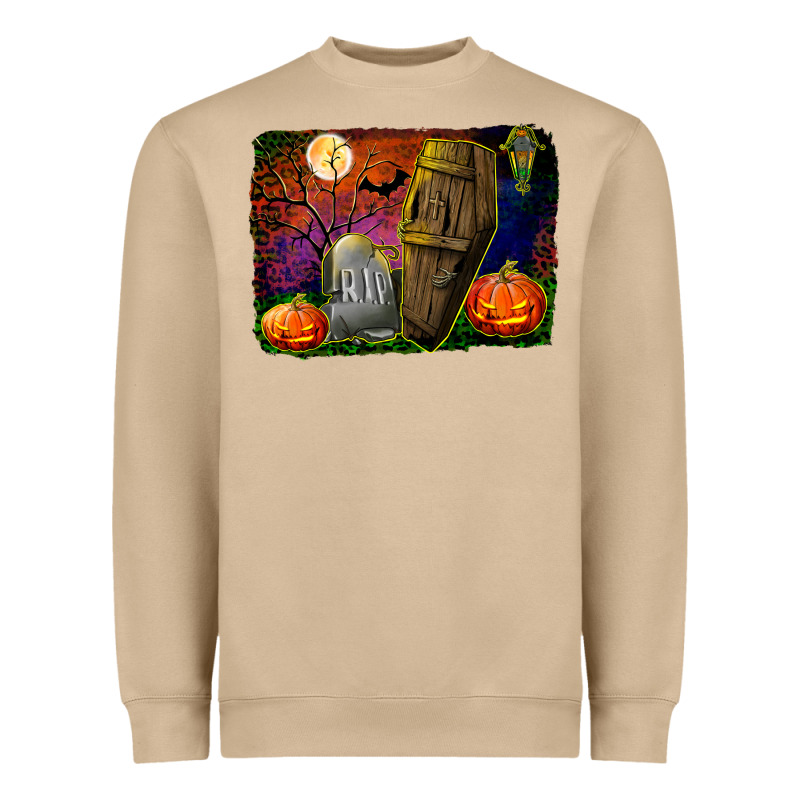 Headstone And Coffin Background Heavyweight Sweatshirt by BundleAndBundleShop | Teevron