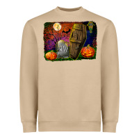 Mushroom headstone and coffin background Heavyweight Sweatshirt - BundleAndBundleShop