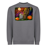 Storm headstone and coffin background Heavyweight Sweatshirt - BundleAndBundleShop