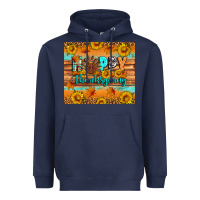 Navy Happy Thanksgiving Heavyweight Hoodie - Artiststas